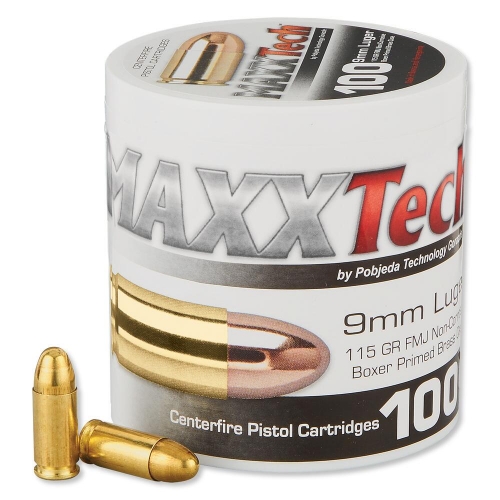 Buy MAXX 9MM 115GR FMJ 100 10 BRASS Online