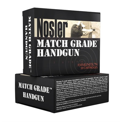 Buy Nosler Match Grade Ammo 9mm 124gr JHP 20bx Online