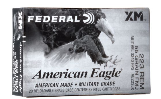 Federal .223 Remington 55gr FMJ-BT 20rd box