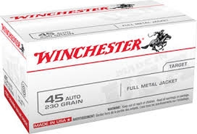 buy Winchester USA .45 ACP 230gr Full Metal Jacket 100rd box online