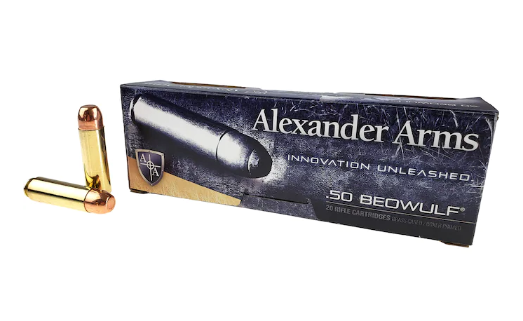 Buy Alexander Arms Ammunition 50 Beowulf 350 Grain Plated Round Shoulder Box of 20