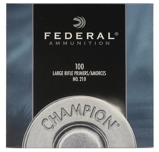 Buy Federal Large Rifle Primers #210 Box of 1000 (10 Trays of 100)