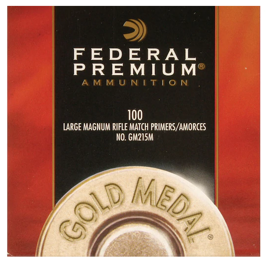 Buy Federal Premium Gold Medal Large Rifle Magnum Match Primers #215M Box of 1000 (10 Trays of 100)