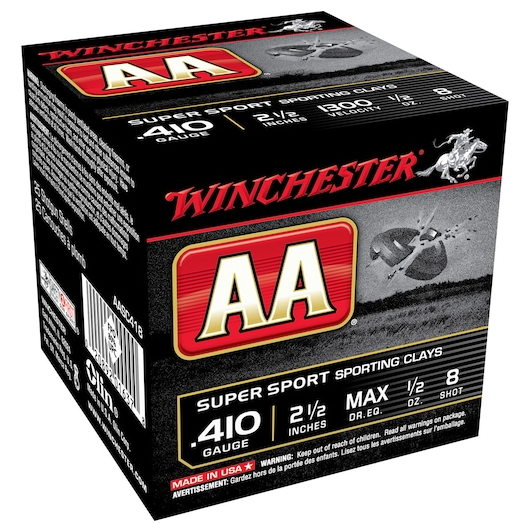 Winchester AA Super Sport Sporting Clays Ammunition 410 Bore 2-1 2 1 2 oz