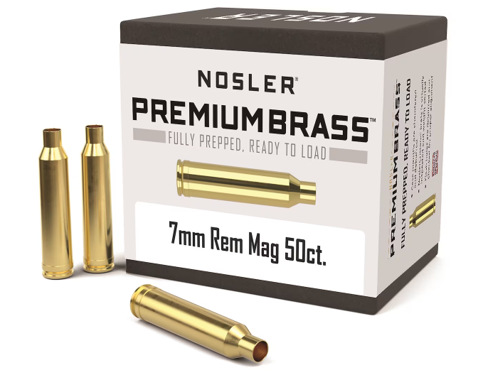 Buy Nosler Custom Brass 7mm Remington Magnum Box of 50 Online