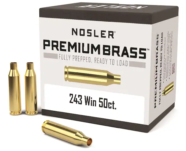 Buy Nosler Custom Brass 243 Winchester Box of 50